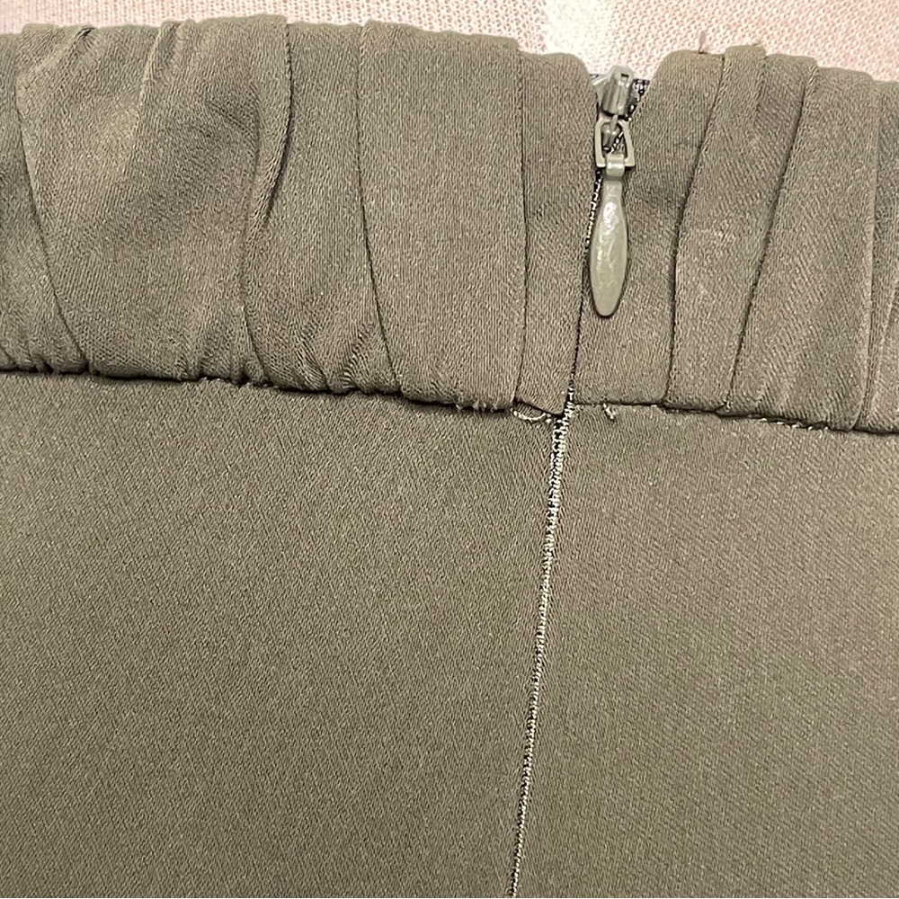 ZARA A-Line Midi Skirt – Olive Green (NWT) Size M - Picture 6 of 9